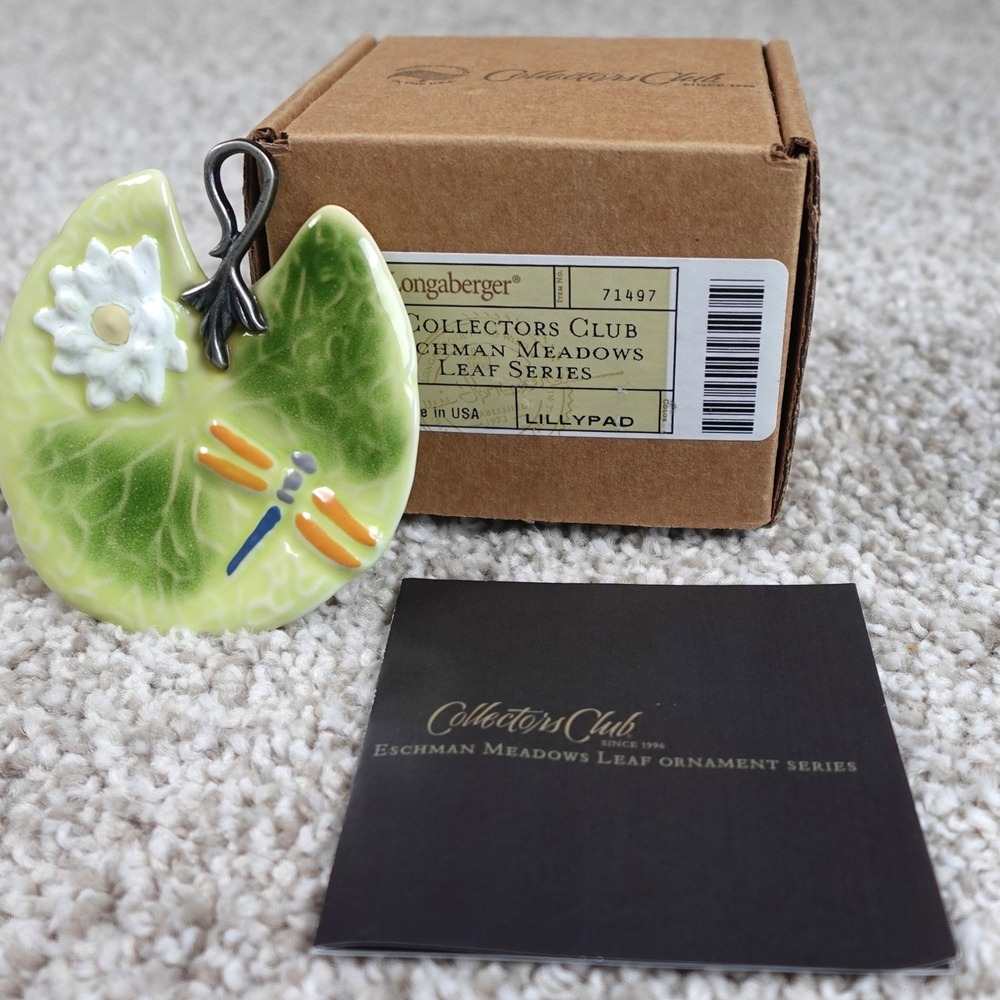 Longaberger 2010 Collectors‎ Club Eschman Meadows Leaf Series Lilypad Ornament
